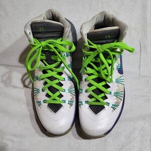 NileiD Green and White High-Top Sneakers 8 1/2